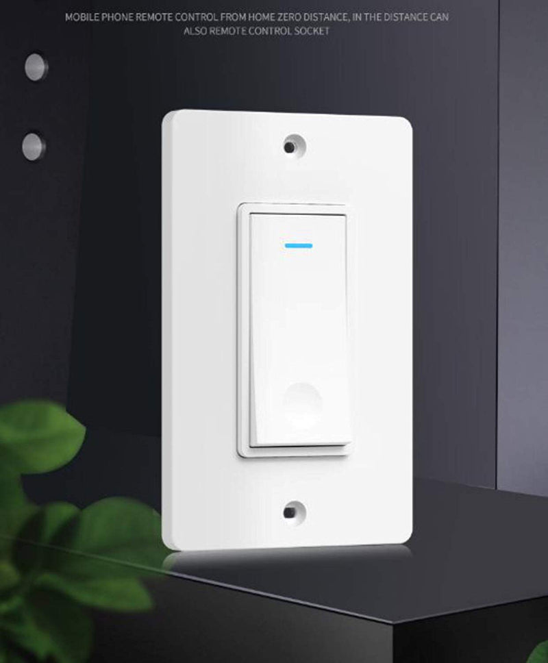 Smart Switch, Wall Light Switch, WiFi Remote Intelligent Control，Compatible with Alexa,Google，IFTTT (White)