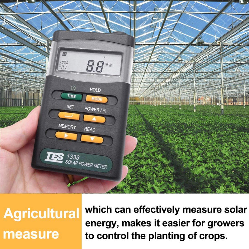 Signstek Handheld Portable Solar Power Irradiance Meter-Solar Power Radiation Meter-Sun Irradiance Tester