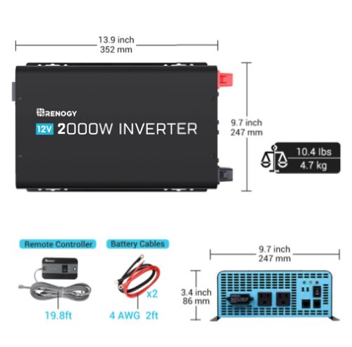2000W 12V PURE SINE WAVE INVERTER (NEW EDITION)