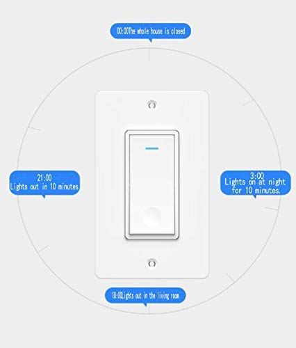 Smart Switch, Wall Light Switch, WiFi Remote Intelligent Control，Compatible with Alexa,Google，IFTTT (White)