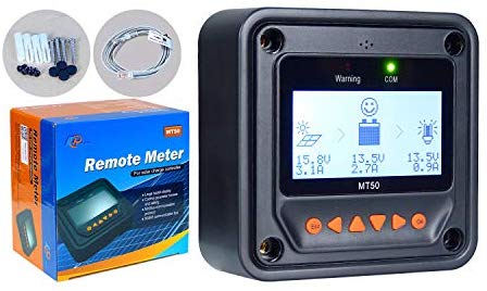 EPEVER 40A MPPT Solar Charge Controller 12V/24V Auto Work, 520W/1040W Solar Panel Charge Controller with LCD Display Negative Grounded for Lead-Acid AGM Lithium Battery(Tracer4210AN)