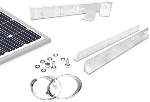 Newpowa Universal Solar Panel Heavy Duty Double Arm Pole Wall Mount for 50-100W Single Module at an tilt Angle from 0-90°