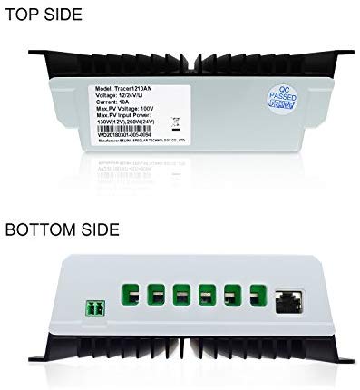EPEVER 40A MPPT Solar Charge Controller 12V/24V Auto Work, 520W/1040W Solar Panel Charge Controller with LCD Display Negative Grounded for Lead-Acid AGM Lithium Battery(Tracer4210AN)