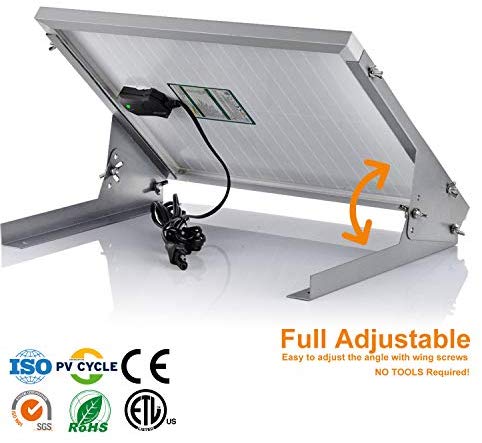 SUNER POWER 12V Waterproof Solar Battery Trickle Charger & Maintainer - 10 Watts Solar Panel Built-in Intelligent MPPT Solar Charge Controller + Adjustable Mount Bracket + SAE Connection Cable Kits