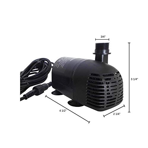 Solariver Solar Water Pump Kit - 360+GPH - Submersible Pump and 20 Watt Solar Panel for Sun Powered Fountain, Waterfall, Pond Aeration, Aquarium, Aquaculture (NO Battery Backup)