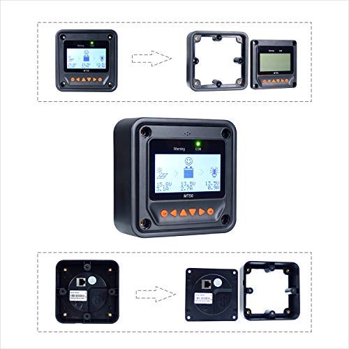 EPEVER 40A MPPT Solar Charge Controller 12V/24V Auto Work, 520W/1040W Solar Panel Charge Controller with LCD Display Negative Grounded for Lead-Acid AGM Lithium Battery(Tracer4210AN)