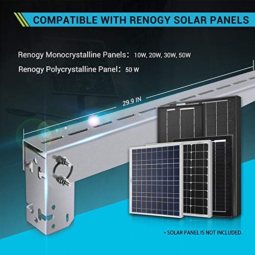 RENOGY Adjustable Solar Panel Tilt Mount Brackets support up to 150 Watt Solar Panel for Roof, RV, Boat and Any Flat Surface, for on-grid/off-grid systems (Mount Only)