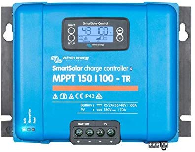 Victron SmartSolar Charge Controller with Built-In Bluetooth – MPPT 75/15 – 75 Volts, 15 Amps