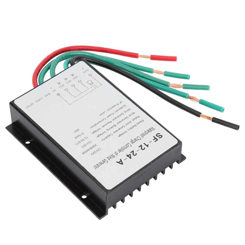 Wind Charge Controller 12V/24V 300W/600W,Waterproof Wind Turbine Generator Charge Controller Regulator,LED Display auto Wind Power Charge Regulator SF-12-24-A