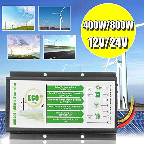 DC 12V/24V 20A Waterproof Solar Wind Hybrid Charge Controller 400W/800W Wind Light Hybrid Controller+500W/1000W Solar Generator