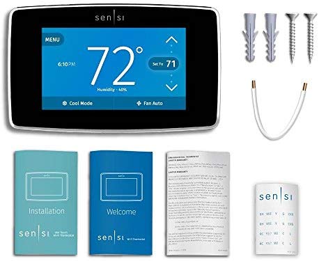 Emerson Sensi Touch Wi-Fi Smart Thermostat with Touchscreen Color Display, Works with Alexa, Energy Star Certified, C-wire Required, ST75