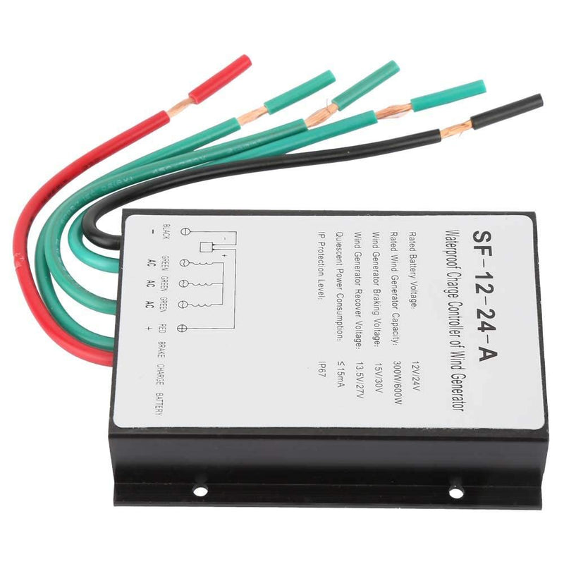 Wind Charge Controller 12V/24V 300W/600W,Waterproof Wind Turbine Generator Charge Controller Regulator,LED Display auto Wind Power Charge Regulator SF-12-24-A