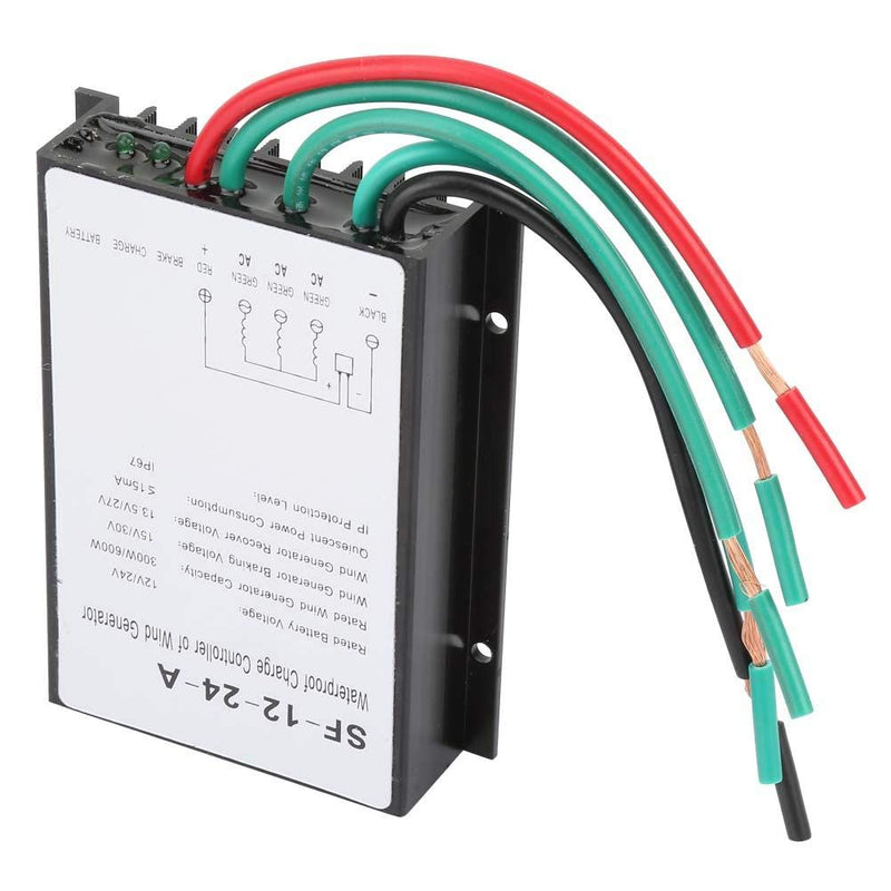 Wind Charge Controller 12V/24V 300W/600W,Waterproof Wind Turbine Generator Charge Controller Regulator,LED Display auto Wind Power Charge Regulator SF-12-24-A