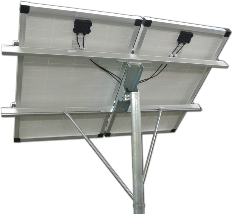 Missouri Wind and Solar Top of Pole Double 100 Watt Solar Panel Mounting Rack