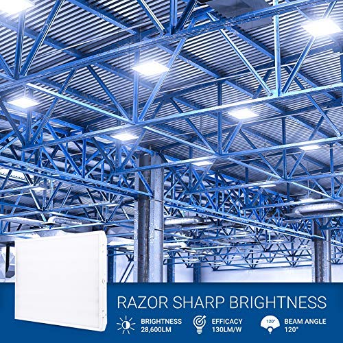 Hyperikon 2 Foot LED High Bay Lighting Fixture, 400 Watt Replacement (110W), Commercial Indoor Linear Lighting, 5000K, UL, 2 Pack