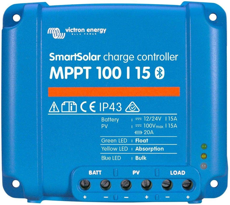 Victron SmartSolar Charge Controller with Built-In Bluetooth – MPPT 75/15 – 75 Volts, 15 Amps