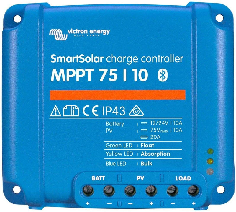 Victron SmartSolar Charge Controller with Built-In Bluetooth – MPPT 75/15 – 75 Volts, 15 Amps