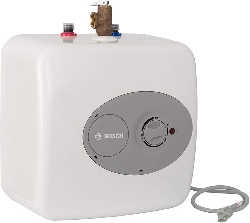 Bosch Electric Mini-Tank Water Heater Tronic 3000 T 2.5-Gallon (ES2.5)  - Eliminate Time for Hot Water - Shelf, Wall or Floor Mounted
