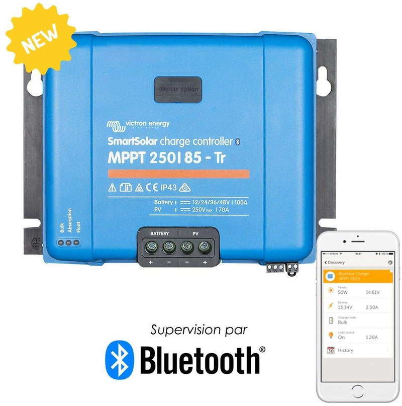 Victron SmartSolar Charge Controller with Built-In Bluetooth – MPPT 75/15 – 75 Volts, 15 Amps