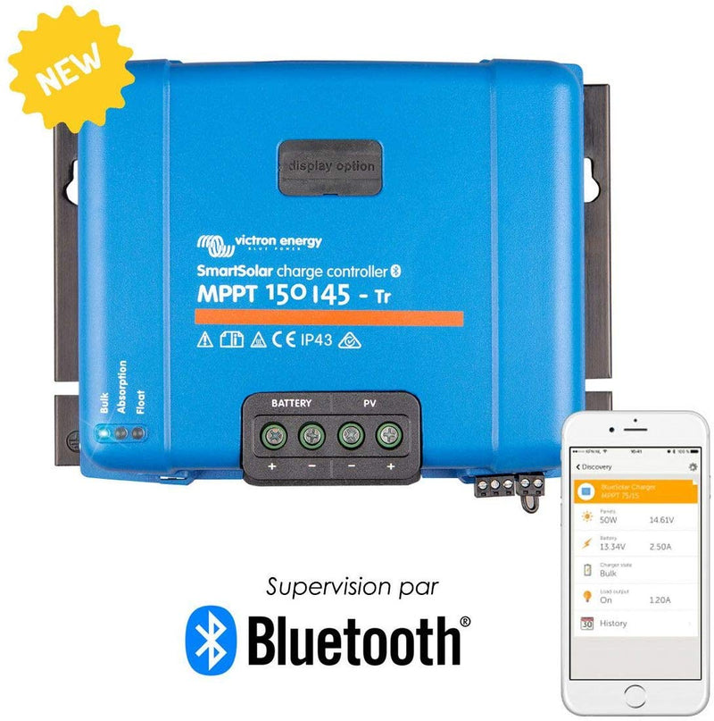 Victron SmartSolar Charge Controller with Built-In Bluetooth – MPPT 75/15 – 75 Volts, 15 Amps