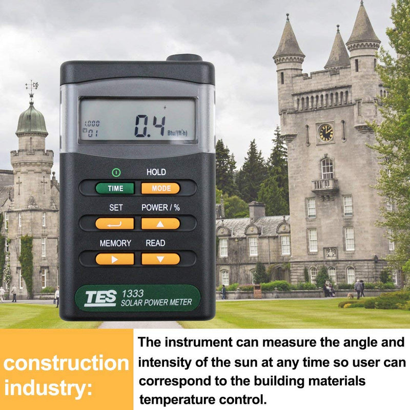 Signstek Handheld Portable Solar Power Irradiance Meter-Solar Power Radiation Meter-Sun Irradiance Tester
