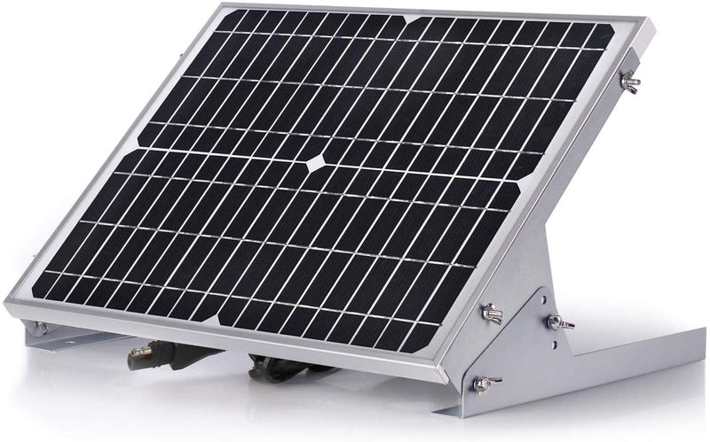 SUNER POWER 12V Waterproof Solar Battery Trickle Charger & Maintainer - 10 Watts Solar Panel Built-in Intelligent MPPT Solar Charge Controller + Adjustable Mount Bracket + SAE Connection Cable Kits