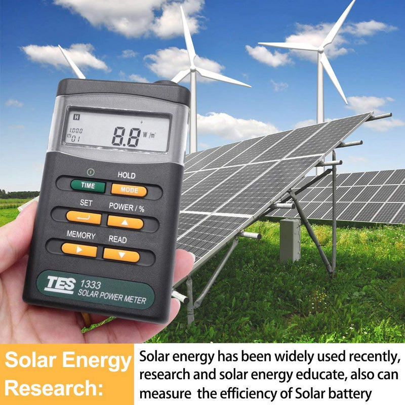 Signstek Handheld Portable Solar Power Irradiance Meter-Solar Power Radiation Meter-Sun Irradiance Tester