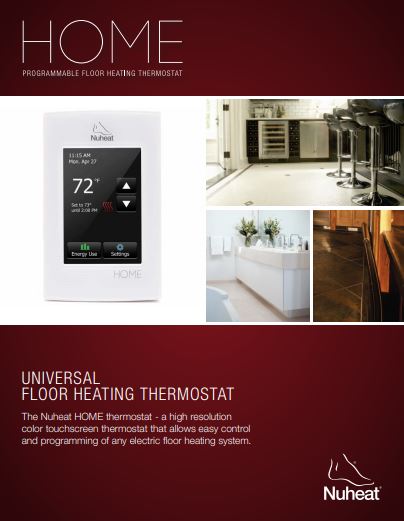 Floor Heating Thermostat - touchscreen programmable dual-voltage thermostat