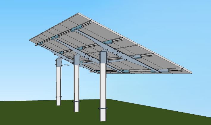 GM-12 Ground Mount for 12 Solar Panels