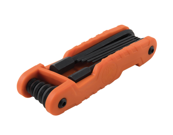 Folding Hex Key Set, 11 Fractional Inch-Sized Keys
