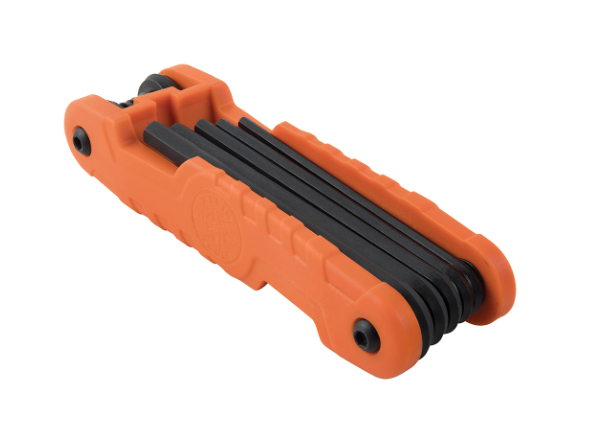 Folding Hex Key Set, 11 Fractional Inch-Sized Keys