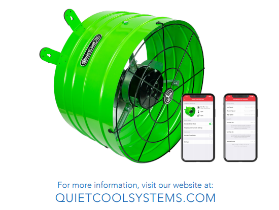 QuietCool Manufacturing AFG SMT ES-3.0 Smart Attic Gable Fan - Operated using a Smart Control App