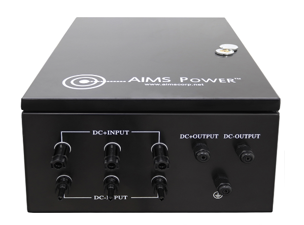 Solar Array Combiner Box - 10KW/20KW output and 200Vdc input, this pre-wired box, with MC4 input and output connectors