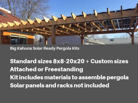 The Big Kahuna Solar Pergola Kit